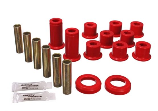 Red Rear Leaf Spring Bushing Set Fits 82-04 GM S-10/S-15 Pickup 2WD/S-10 Blazer