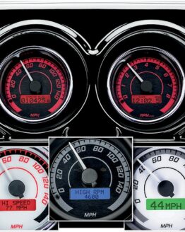 Dakota Digital MVX Six-Gauge Kit White/Grey Black Bezel