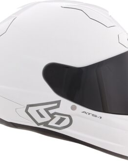 6D Helmets ATS-1R Solid Full Face Helmet Gloss White 2XL