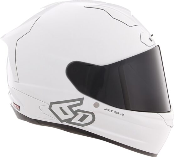 6D ATS-1R Solid Full Face Helmet XL White Gloss Unisex