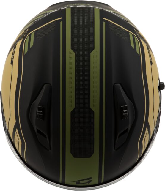 GMAX OF-87 Duke Helmet Matte Black/Green Small - Image 3