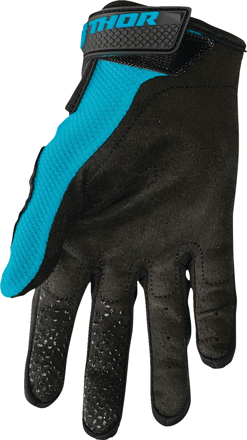 Thor Women's Sector Gloves XL Black/White/Aqua - Image 3