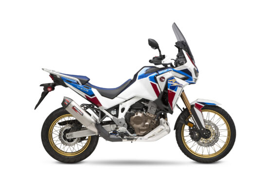Yoshimura RS-12ADV Slip-On Exhaust SS/CF Silver Fits 20-22 Honda CRF1100L - Image 5