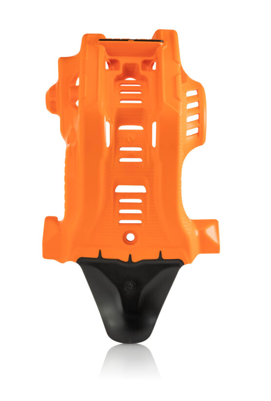 Acerbis Skid Plate Orange/Black Plastic Fits 19-23 KTM XC-F/FX & GasGas EX/MC - Image 2