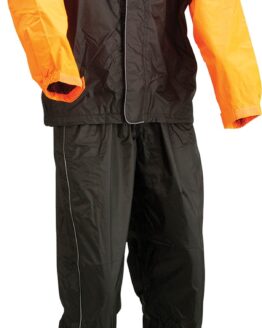 Z1R 2-Piece Rain Suit Black/Orange 2XL Adult