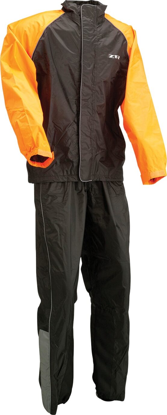 Z1R 2-Piece Rain Suit Black/Orange 3XL