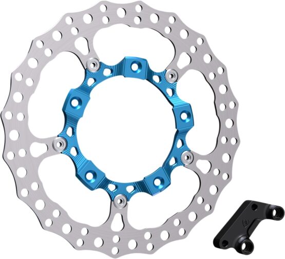 Left Side 14" Full Floating Rotor w/ Bracket Blue