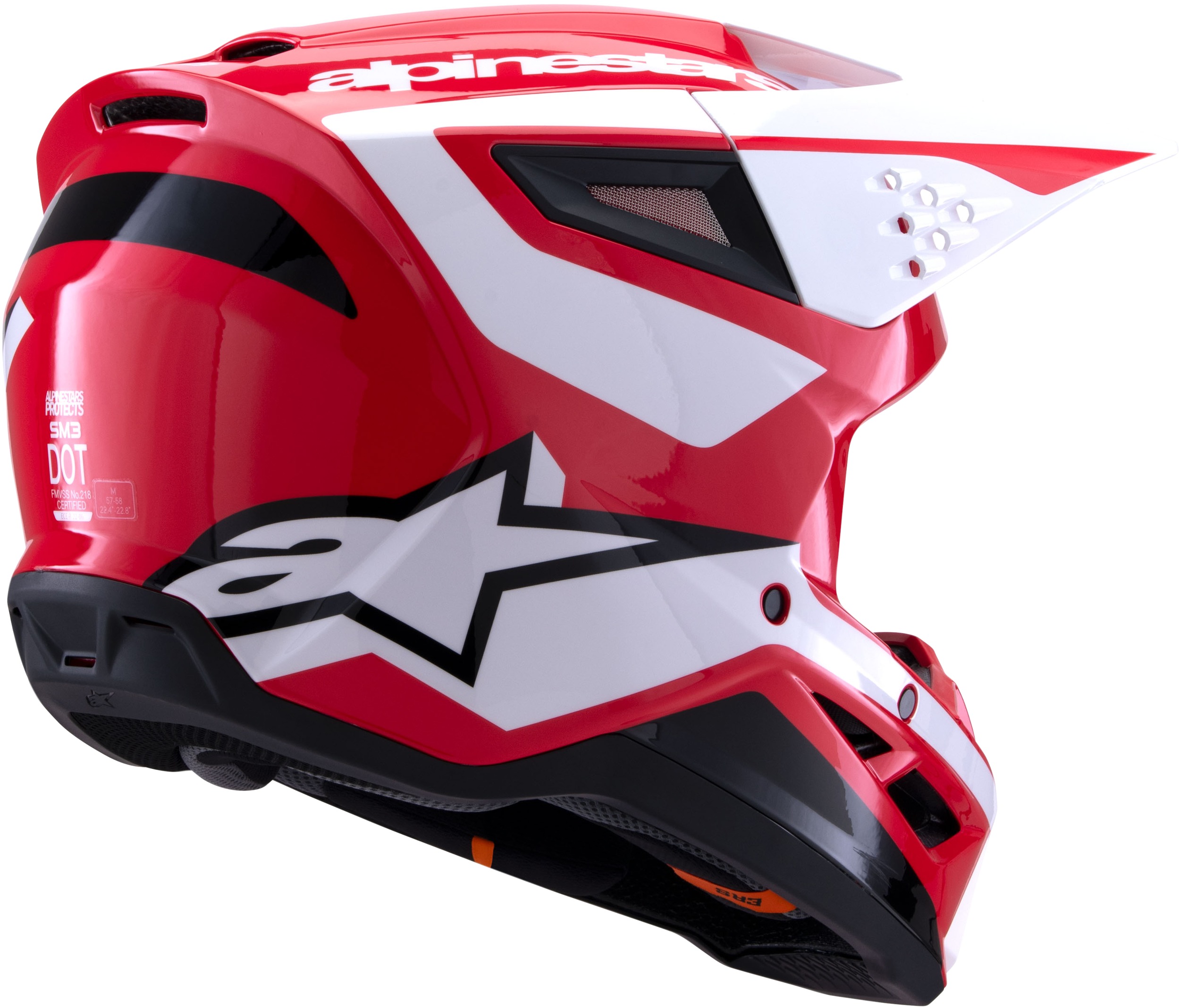 Alpinestars SM3 Heat Helmet Red/White/Black Gloss Large - Image 4