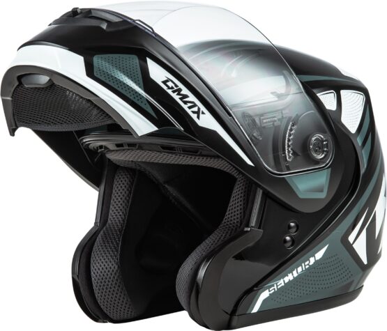 GMAX MD-04 Sector Modular Helmet Black/Silver Medium - Image 5