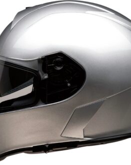 Warrant Solid Full Face Street Helmet Gloss Silver Large