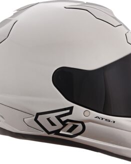 6D ATS-1R Solid Full Face Helmet Gloss Silver XL