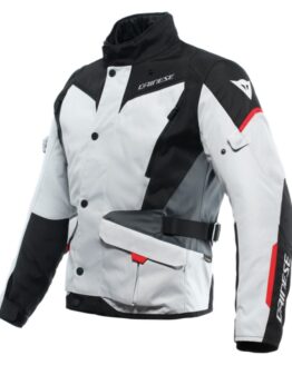 Dainese Tempest 3 D Dry Jacket Glacier Gray Black Lava Red Size 56