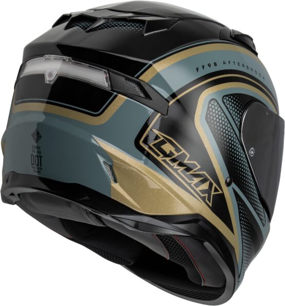 GMAX FF-98 Aftershock Helmet Grey/Gold Metallic 3X-Large - Image 3