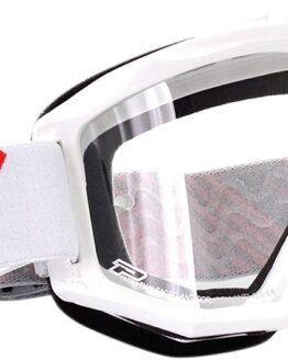 3201 Black / White Raceline Goggles - Clear Lens