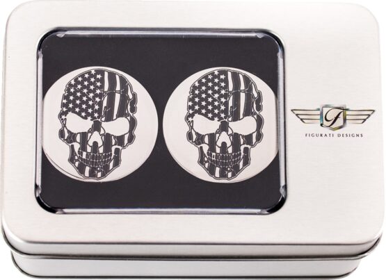 FIGURATI DESIGNS Swing Arm Covers Contrast Cut Skull Harley Touring - Image 2