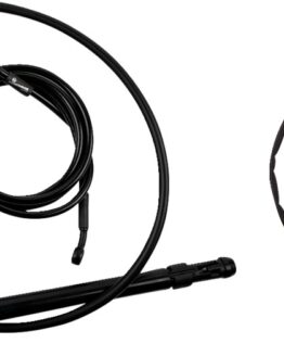 Extended Black Control Cable Kit for 15" Bagger Bars