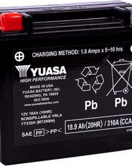 Yuasa YTX20H High Performance Factory Activated 12V Battery