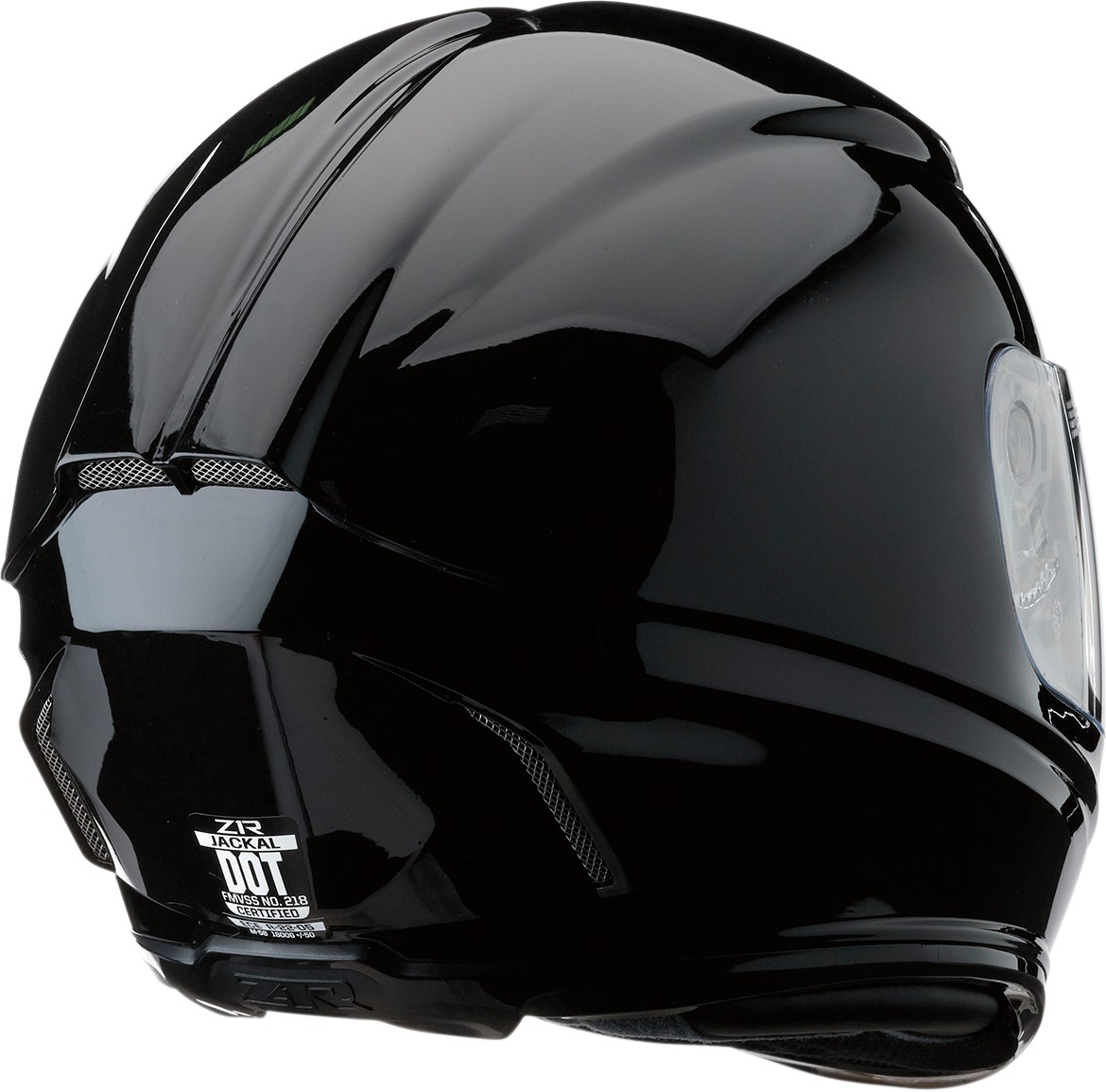 Jackal Full Face Street Helmet Gloss Black X-Large - Image 3