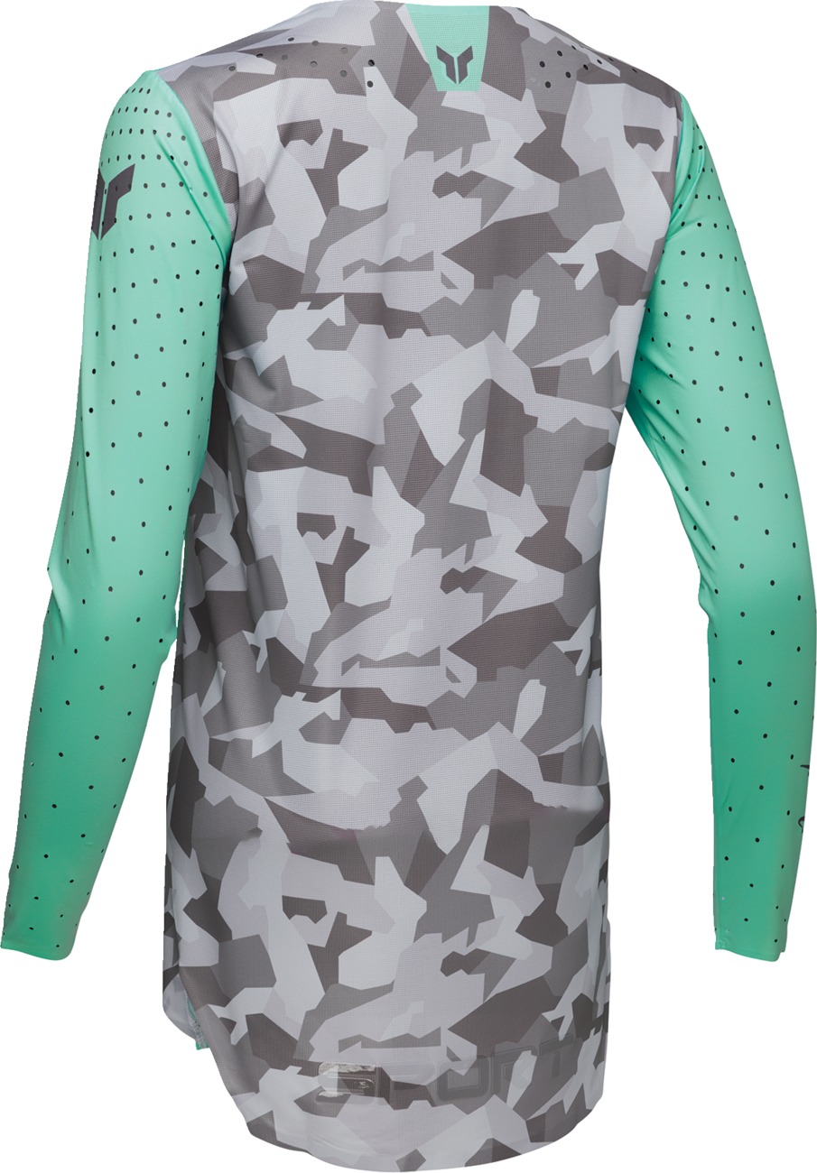Thor Womens SPORTMODE Shadow Jersey XS Gray Green Teal - Image 3