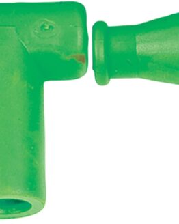 T Type Spark Plug Cap / Boot Green, 5k Ohm 2-Pack