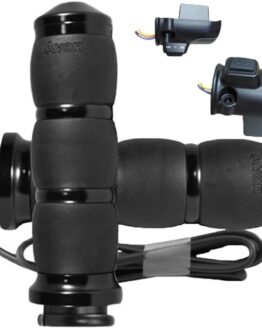 Avon Velvet Air Heated Black Twist Grips for 2023-24 FLHX/FLTRX