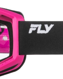 Fly Racing Focus Goggle Black/Pink with Clear Lens