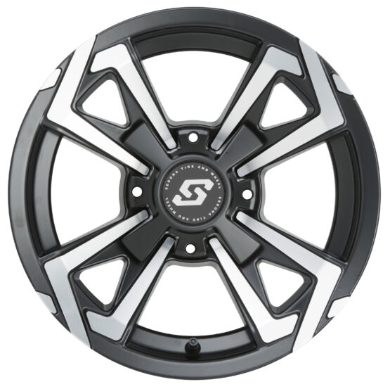 Sedona Riot Wheel 14x7 4+3 Satin Machined Black 4/156 Bolt Pattern