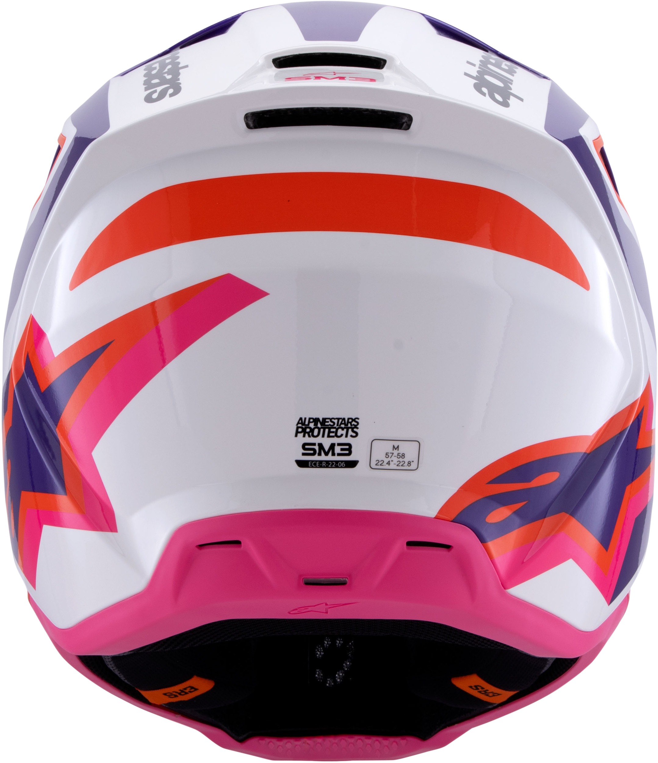Alpinestars SM3 Heat Helmet Gloss White/Purple/Pink LG - Image 5