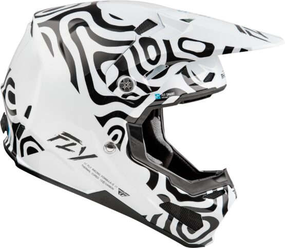 Fly Racing Formula S Carbon Abyss Helmet White/Black Medium - Image 2