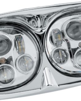 Chrome LED Headlight - Dual 5.75in