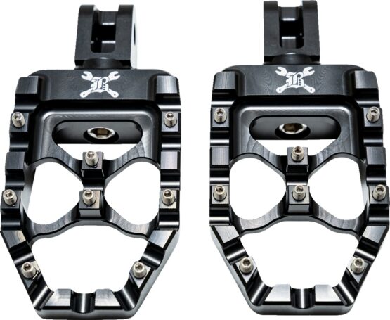 Burly Brand MX-Evolution Passenger Pegs Black For Harley M8 Softail