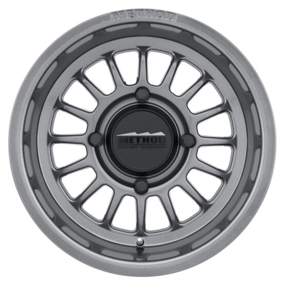 411 Bead Grip Wheel 15x7 / 4+3/13mm Offset / 4x136 / 106.25mm CB Gloss Titanium