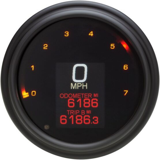 MLX Series Fatbob Speedometer/Tachometer Black - Dakota Digital - Image 3