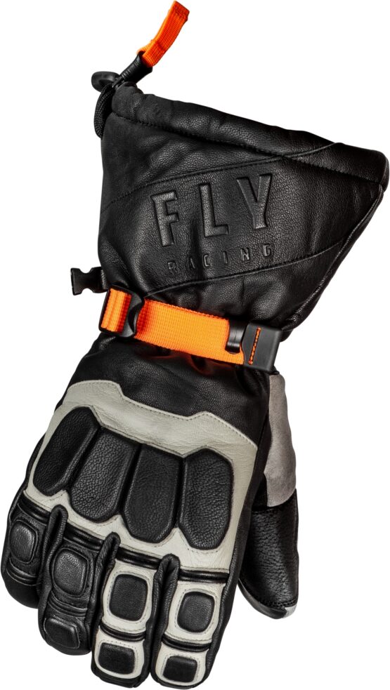 Fly Racing Glacier Gloves Black/Grey/Orange, Small