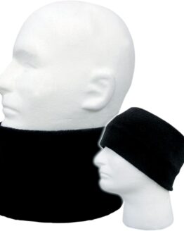 Mini Gaiter Double Layer Fleece Black One Size