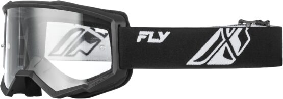 Fly Racing Focus Goggle Black/White with Clear Lens
