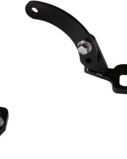 Steel Highway Bar Footpegs w/Mount - Black