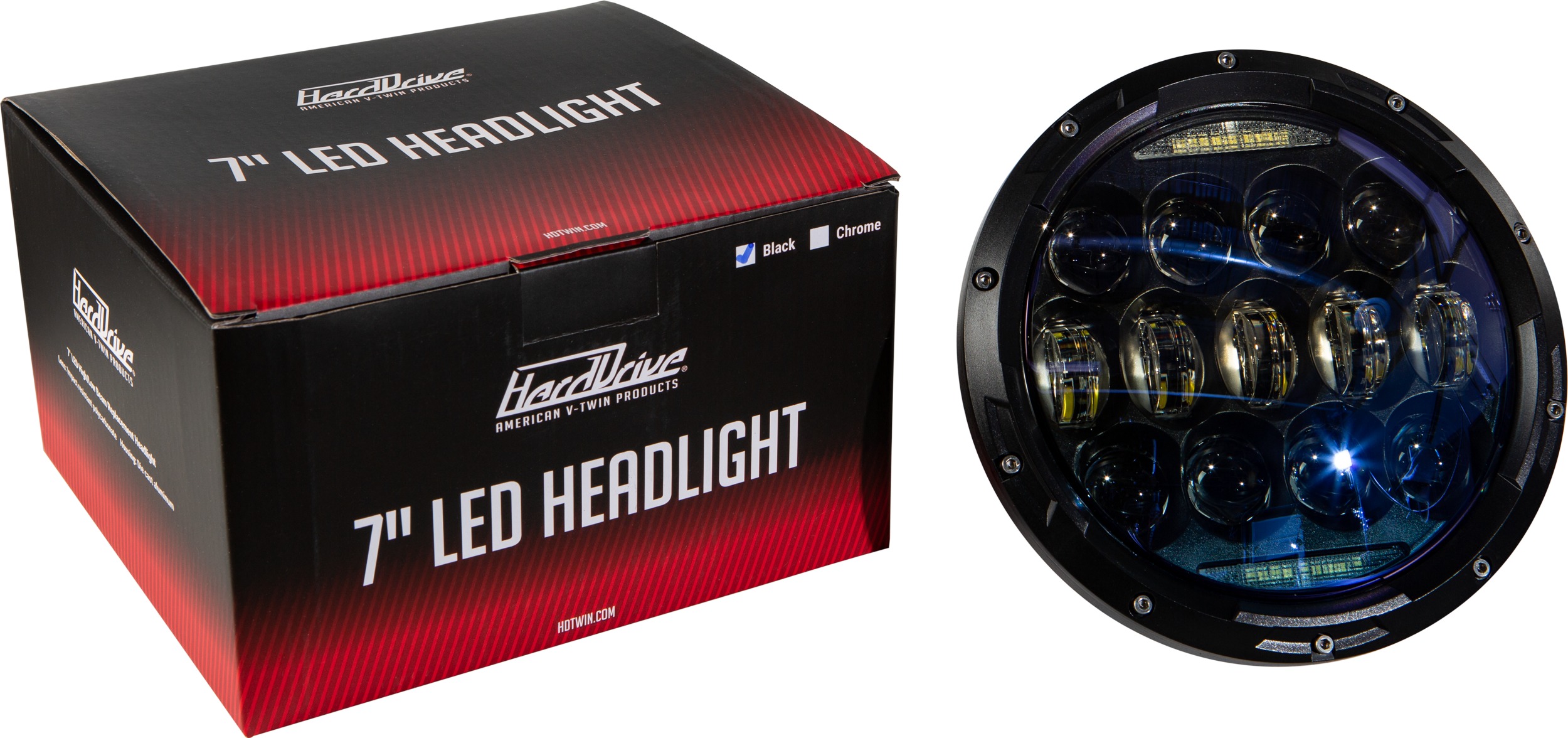 HardDrive LED Headlight 7 Inch 130W Black 10000/5000 Lumens - Image 3