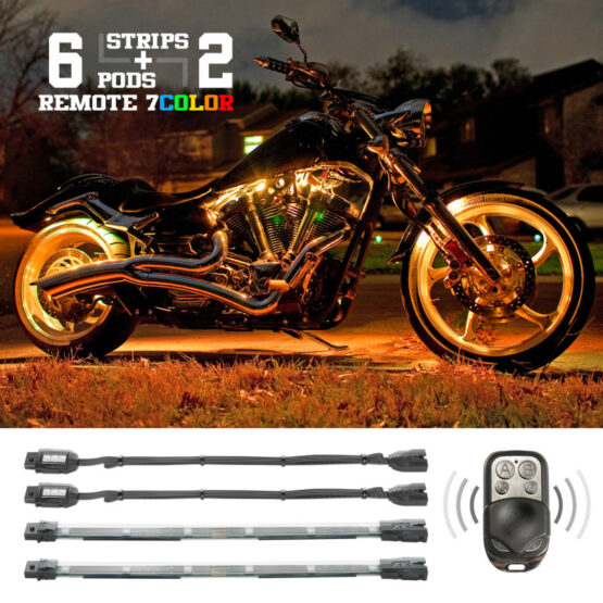 XKGLOW 7 Color LED Accent Light Kit with Remote for Motorcycle/ATV - Image 7