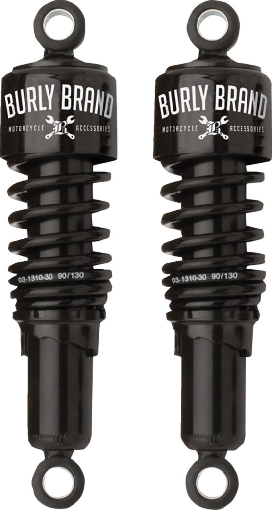 Burly Brand Slammer 10.5" Shocks Black Fits FLH 1997-2022