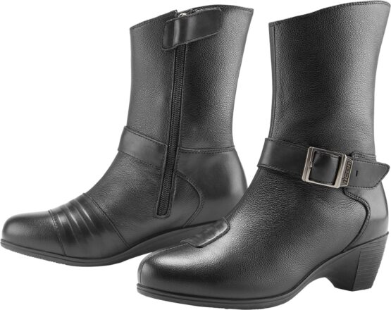 ICON Women's Tuscadero Boots Black Size 6.5