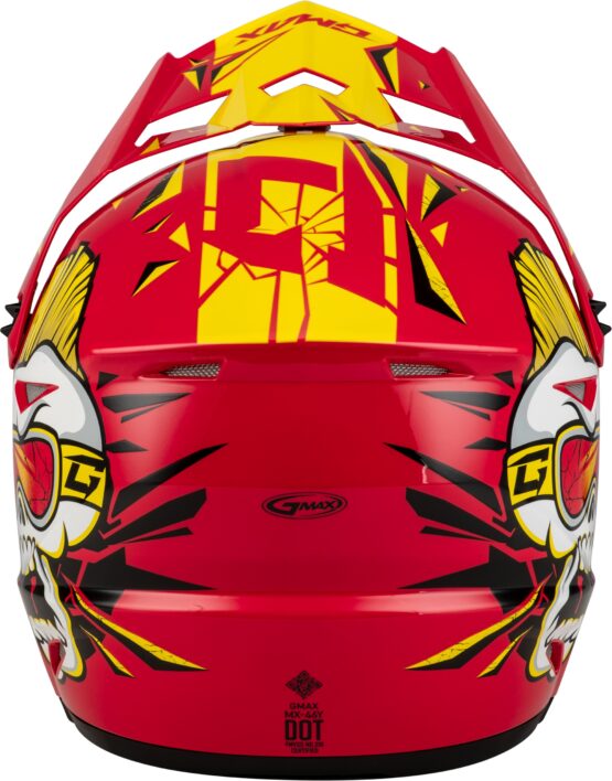 GMAX MX-46Y Unstable Youth Helmet Red/Yellow Medium - Image 4