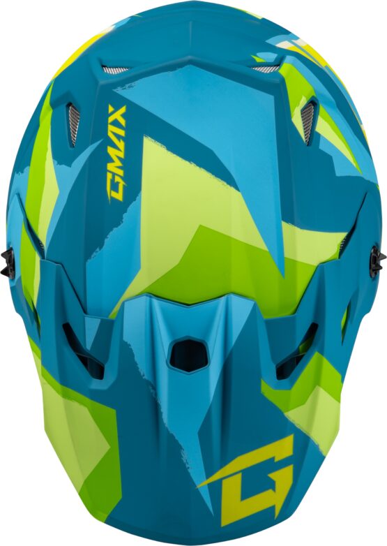 GMAX MX-96 Splinter Helmet Matte Blue/Green 2X-Large - Image 4