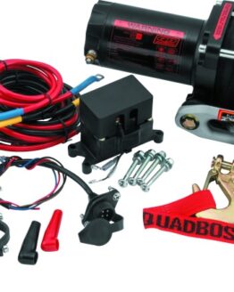 QuadBoss 3500Lb Winch with Synthetic Rope and Hawse Fairlead
