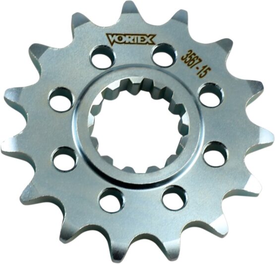 Vortex Steel Front Sprocket 525 15T Silver For Yamaha MT-07 MT-09 MT-10 R1