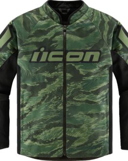 ICON Hooligan CE Tigersblood Jacket 2XL Black/Green Men's