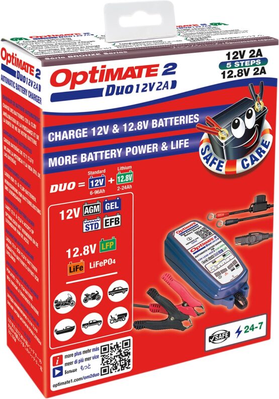 Tecmate Optimate 2 Duo Battery Charger Maintainer 12V/12.8V - Image 2