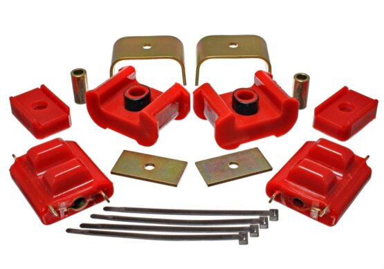 Energy Suspension Red Motor & Trans Mount Set Zinc Finish Fits 73-84 K5 Blazer