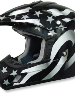 FX-17 Flag Full Face Offroad Helmet White/Black 2X-Large