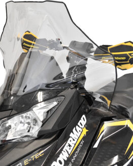 Powermadd Cobra Tall Windshield Clear Black Fade 19in For Ski-Doo REV XS/XM